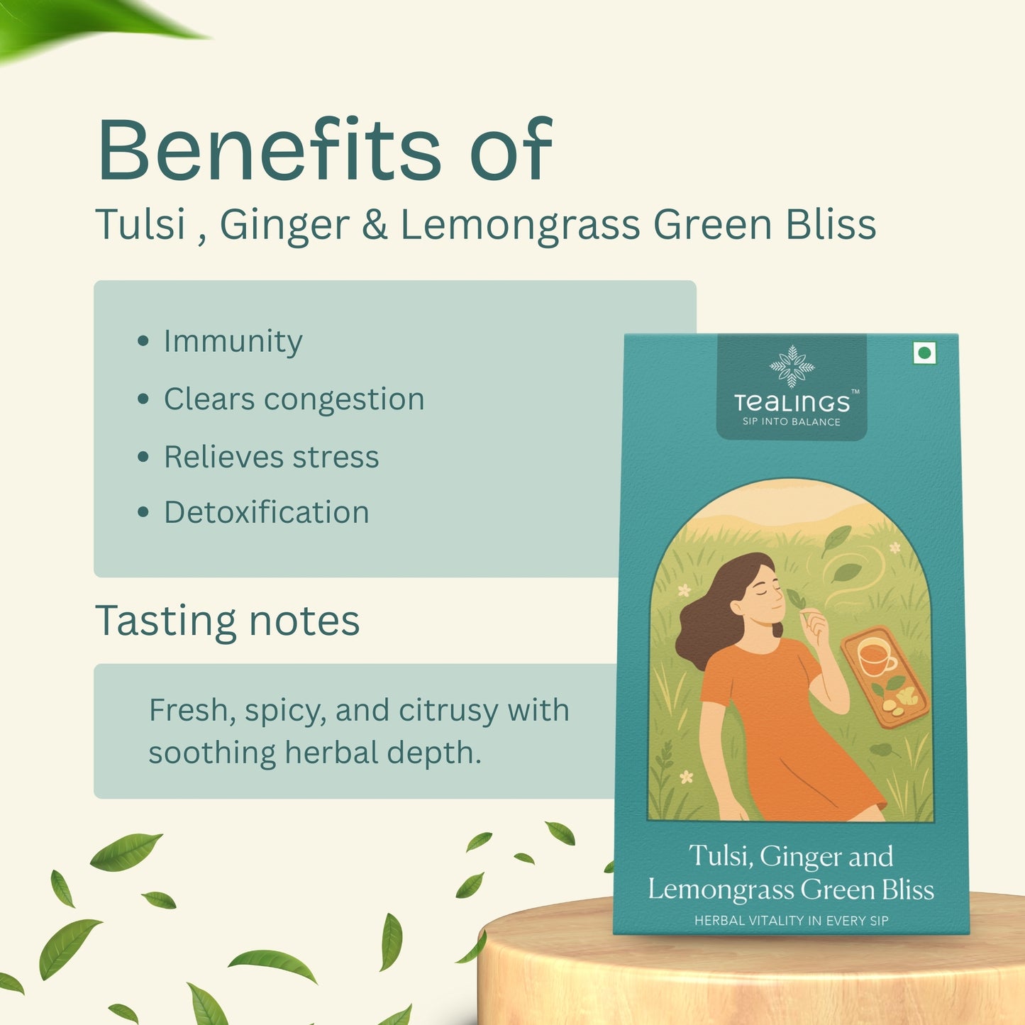 Tulsi , Ginger & Lemongrass Green Bliss
