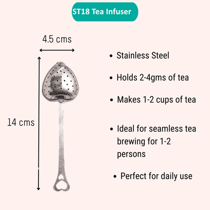 Heart Spoon Tea Infuser-Silver & Golden