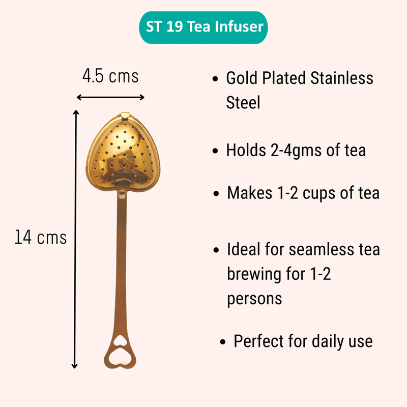 Heart Spoon Tea Infuser-Silver & Golden