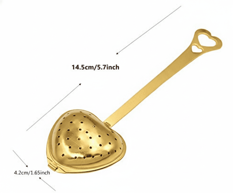 Heart Spoon Tea Infuser-Silver & Golden