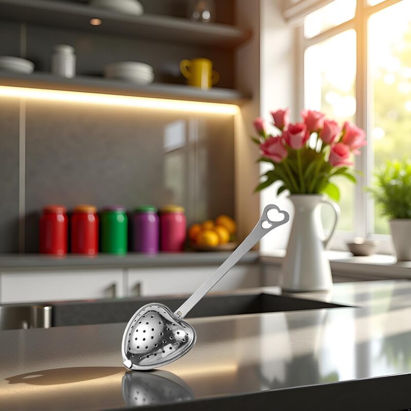 Heart Spoon Tea Infuser-Silver & Golden