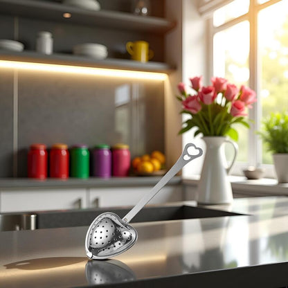Heart Spoon Tea Infuser-Silver & Golden