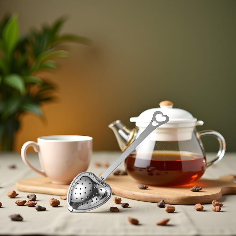 Heart Spoon Tea Infuser-Silver & Golden
