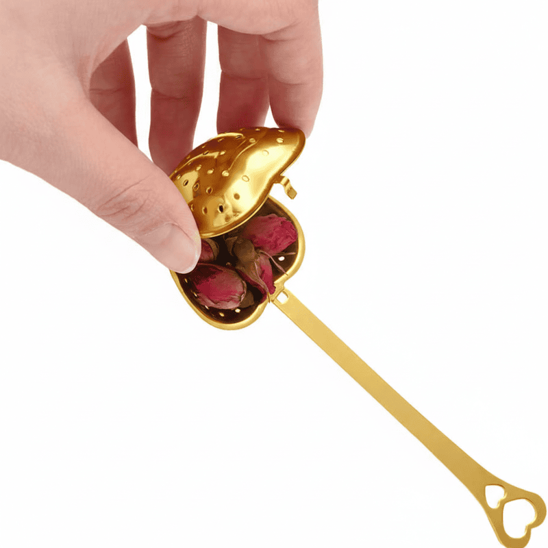 Heart Spoon Tea Infuser-Silver & Golden