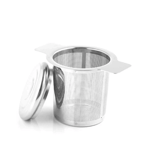 Luxe Basket Infuser with Lid- Golden & Silver